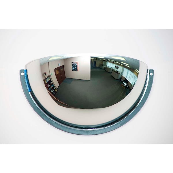 Half Dome Acrylic Mirror, Indoor, 36 Dia., 180, Viewing Angle